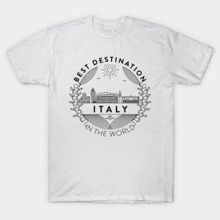 Italy Minimal Badge Design T-Shirt